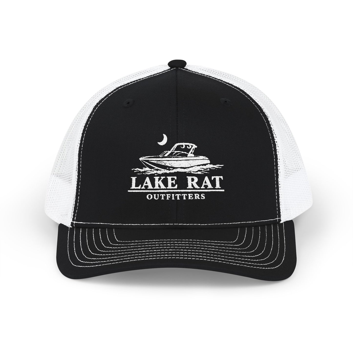 Lake Rat Snapback Trucker Cap — Wake Boat Night Ride Hat
