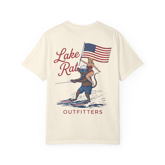 Lake Rat Outfitters T-Shirt — Patriotic Waterski Graphic Tee