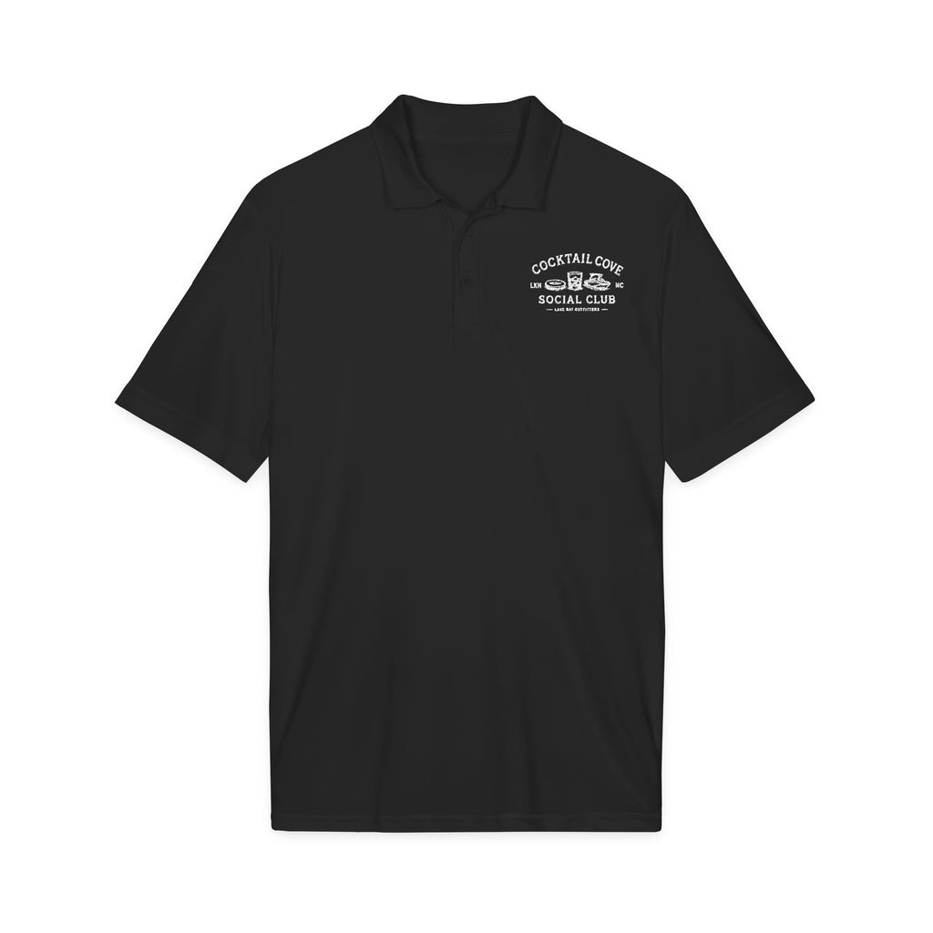 Cocktail Cove Social Club Polo Shirt — Branded Bar & Bartender Work Polo