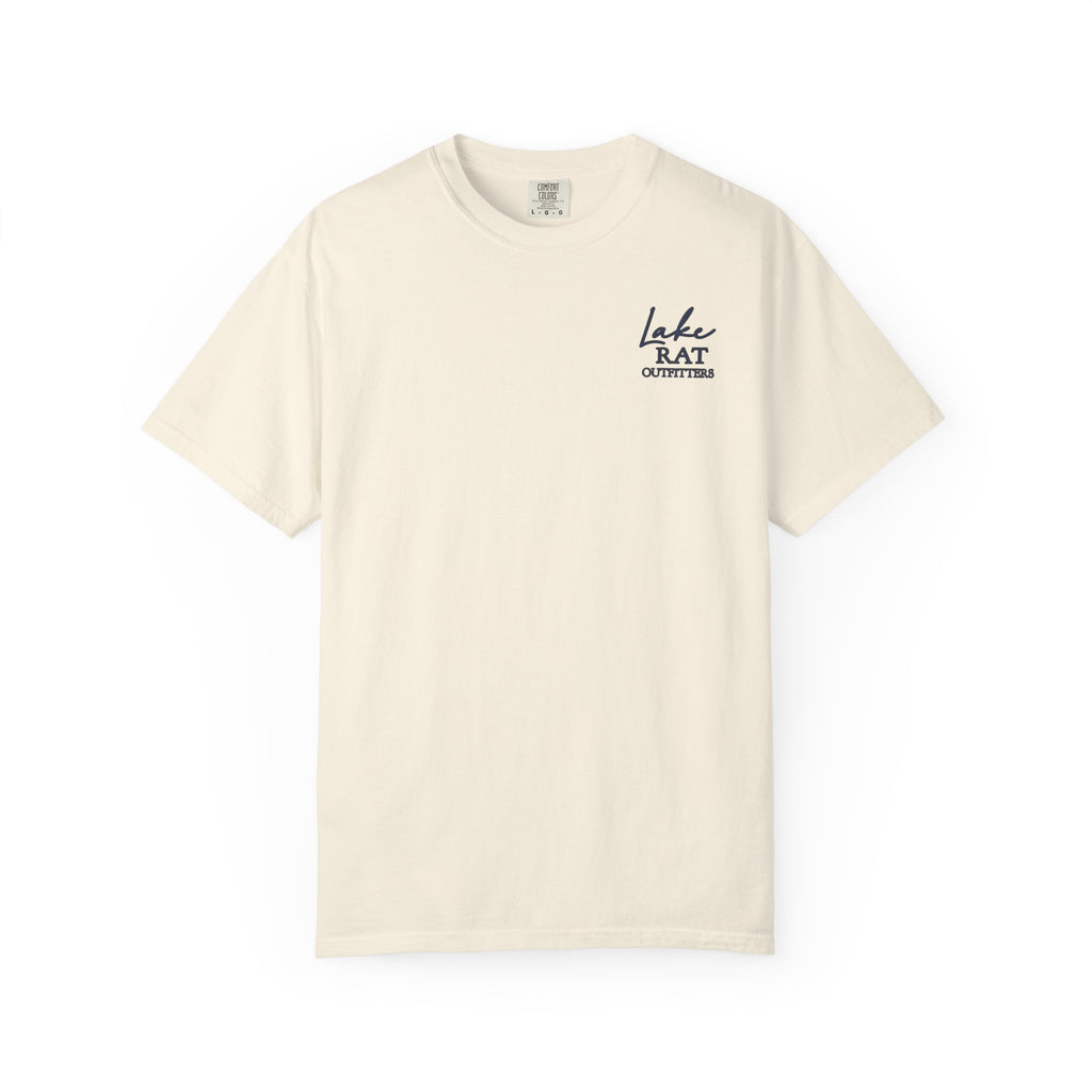 North Carolina Lake Life Wakeboard T-Shirt — Red White & Blue Wake Surf Design