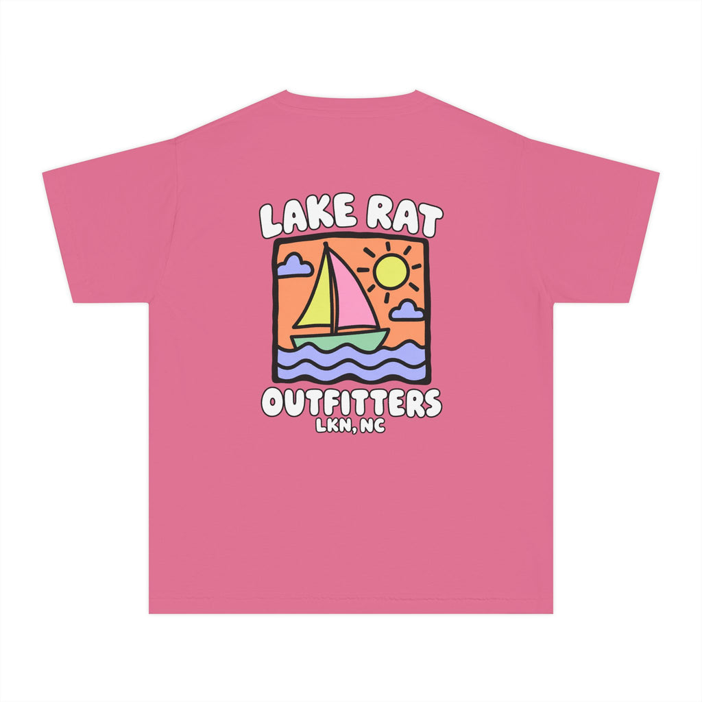 Lake Rat Outfitters Youth Tee — Colorful Sailboat Summer Shirt
