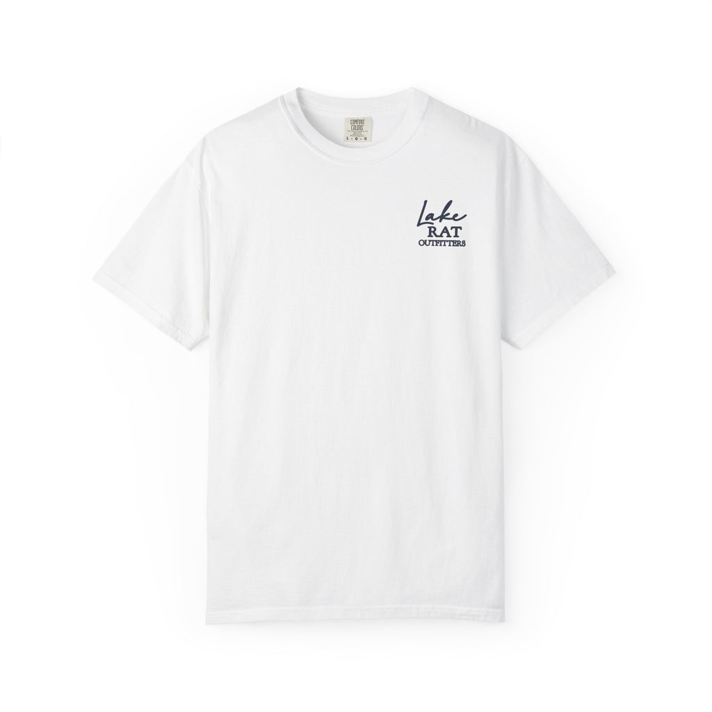 North Carolina Lake Life Wakeboard T-Shirt — Red White & Blue Wake Surf Design