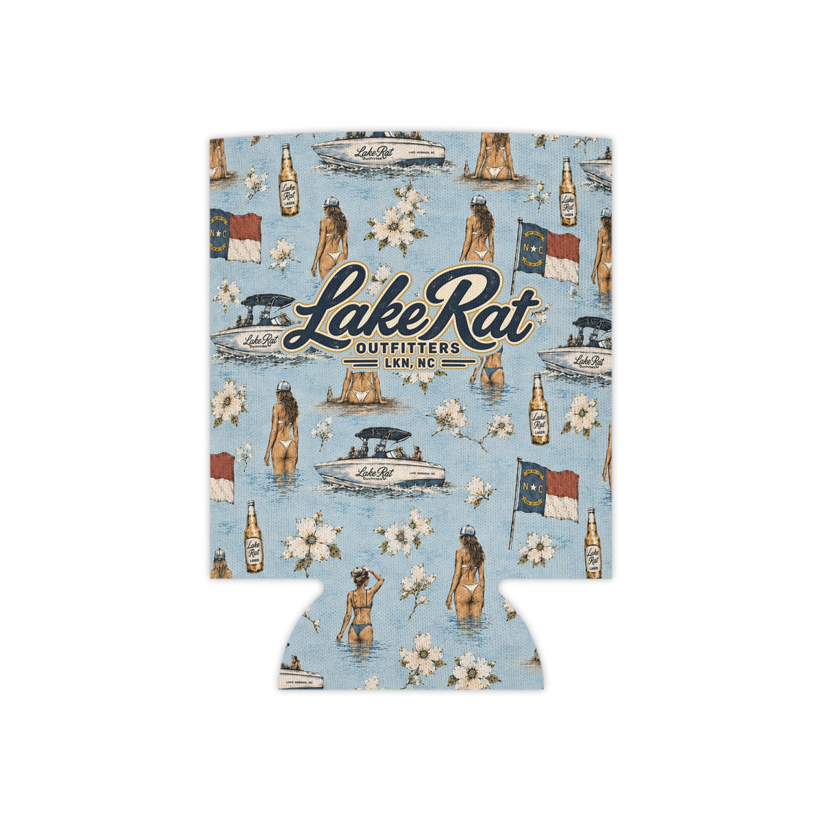 Can Cooler — Lake Rat Outfitters Coastal Pattern