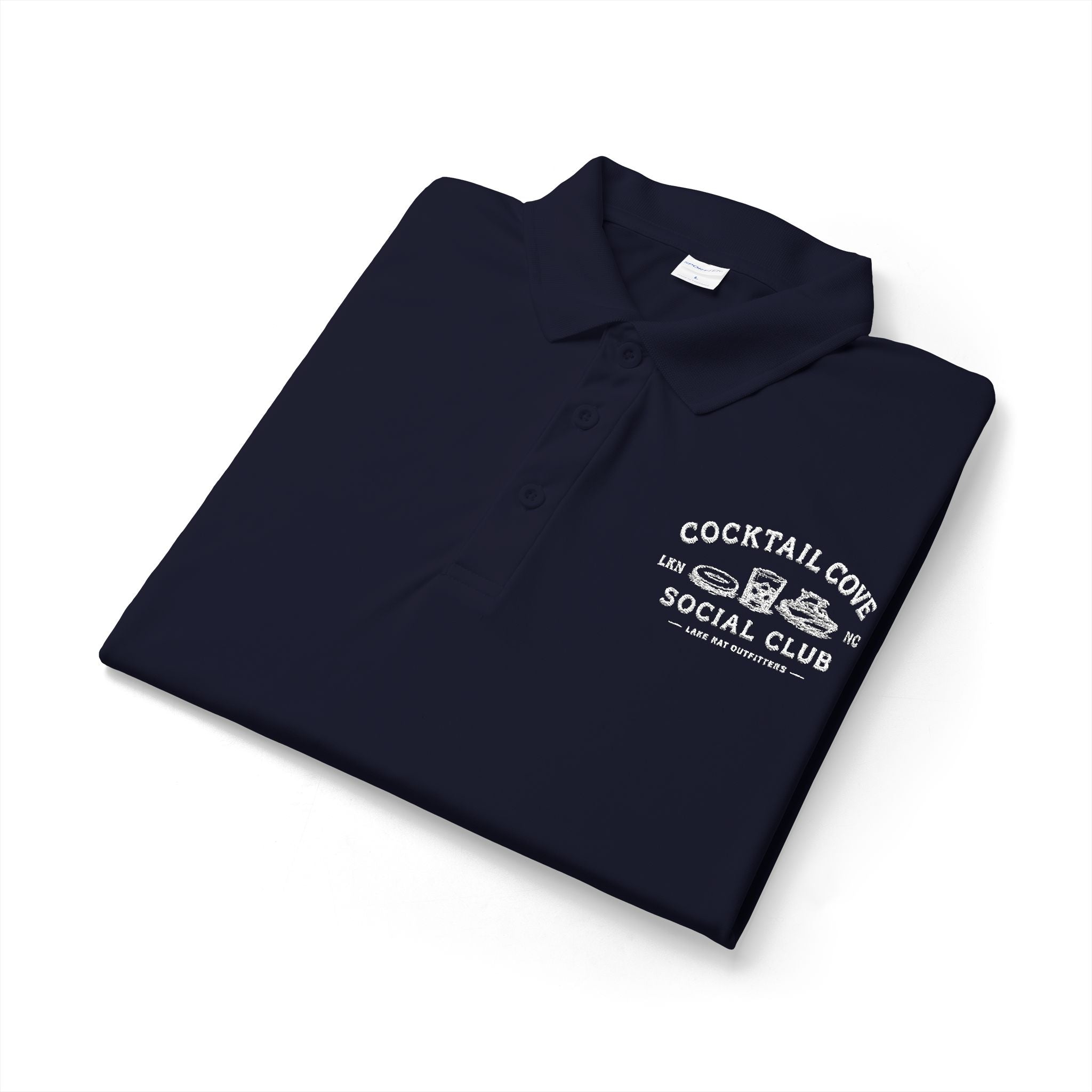 Cocktail Cove Social Club Polo Shirt — Branded Bar & Bartender Work Polo