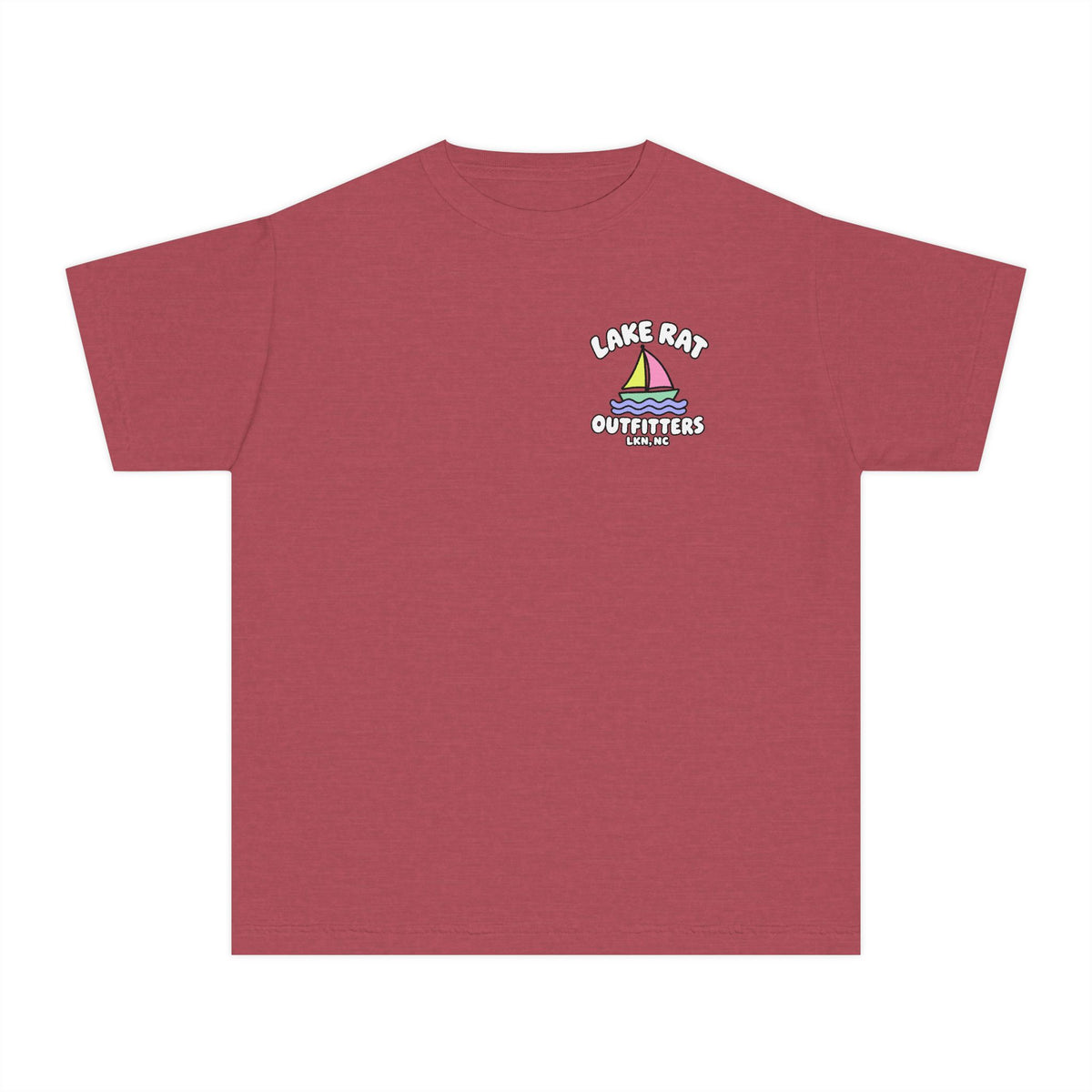 Lake Rat Outfitters Youth Tee — Colorful Sailboat Summer Shirt