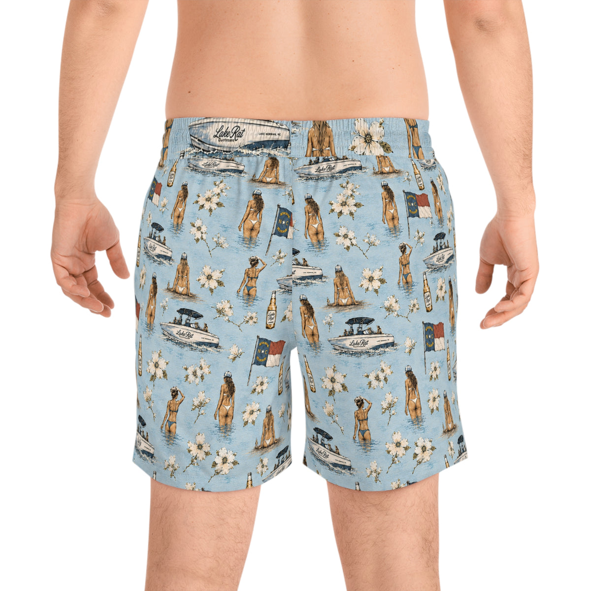 Boats and Dogwoods Swim Trunks
