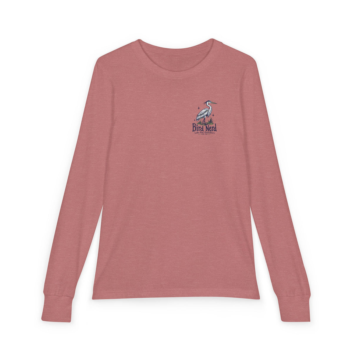 Youth Long Sleeve Tee — "Zero Egrets" Heron Graphic