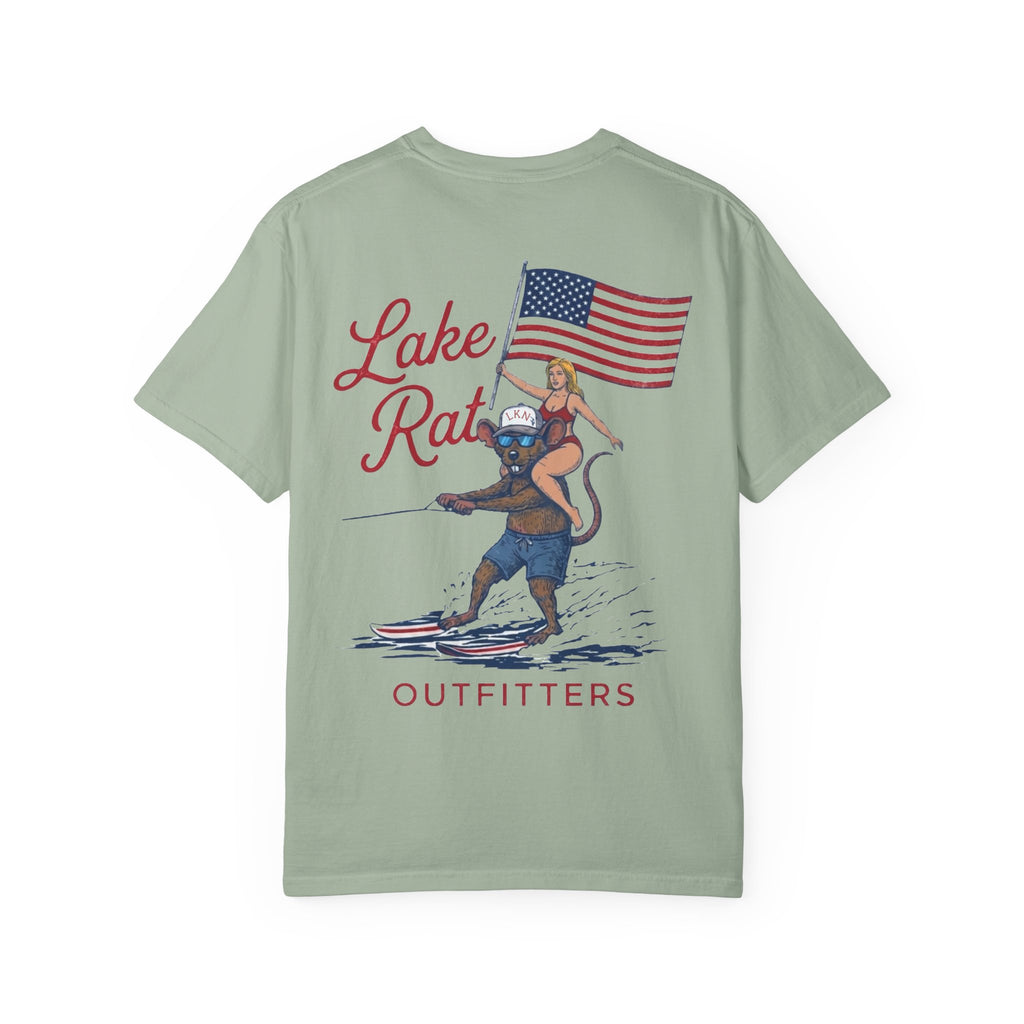 Lake Rat Outfitters T-Shirt — Patriotic Waterski Graphic Tee