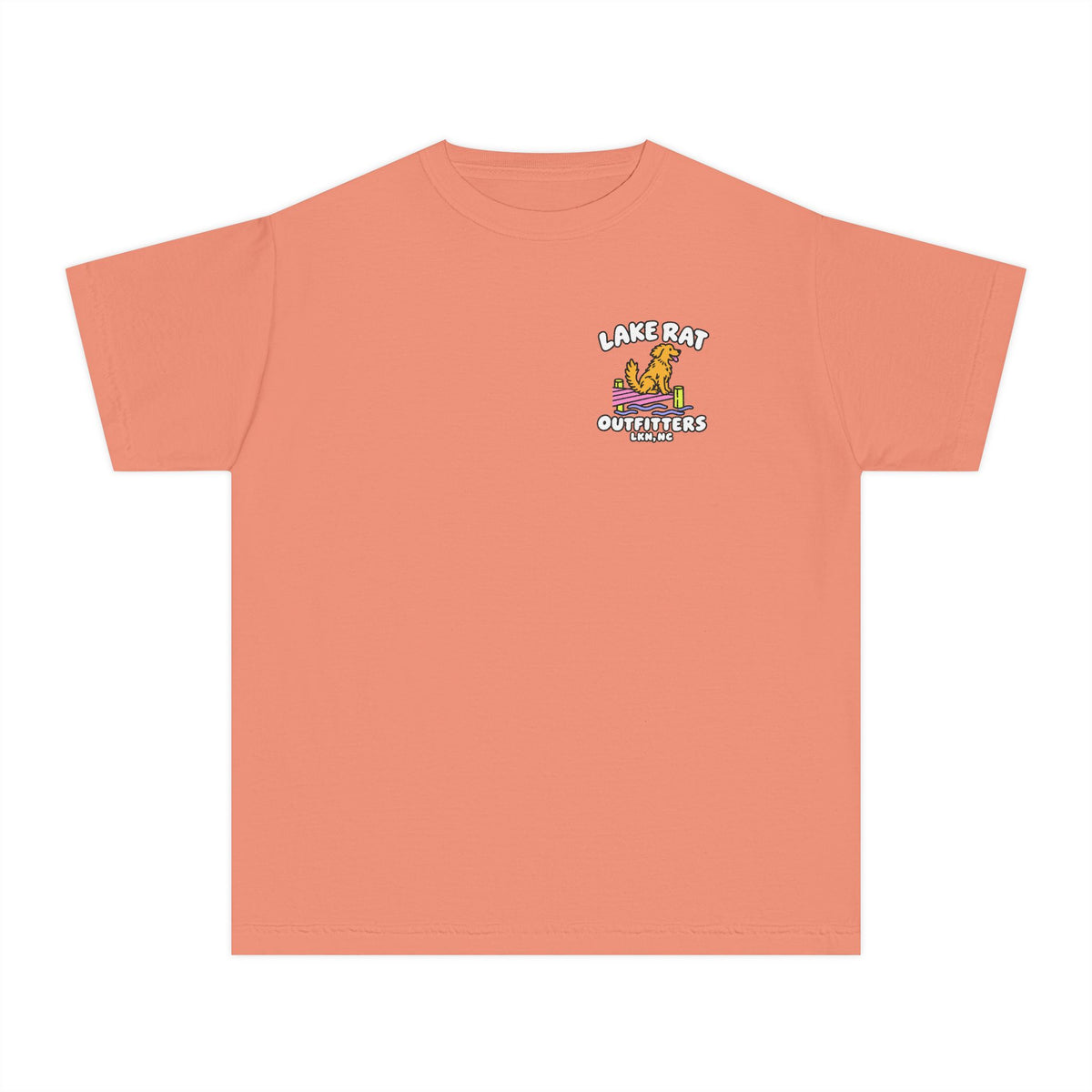 Lake Rat Outfitters Youth Tee — Retro Lake Dog Graphic
