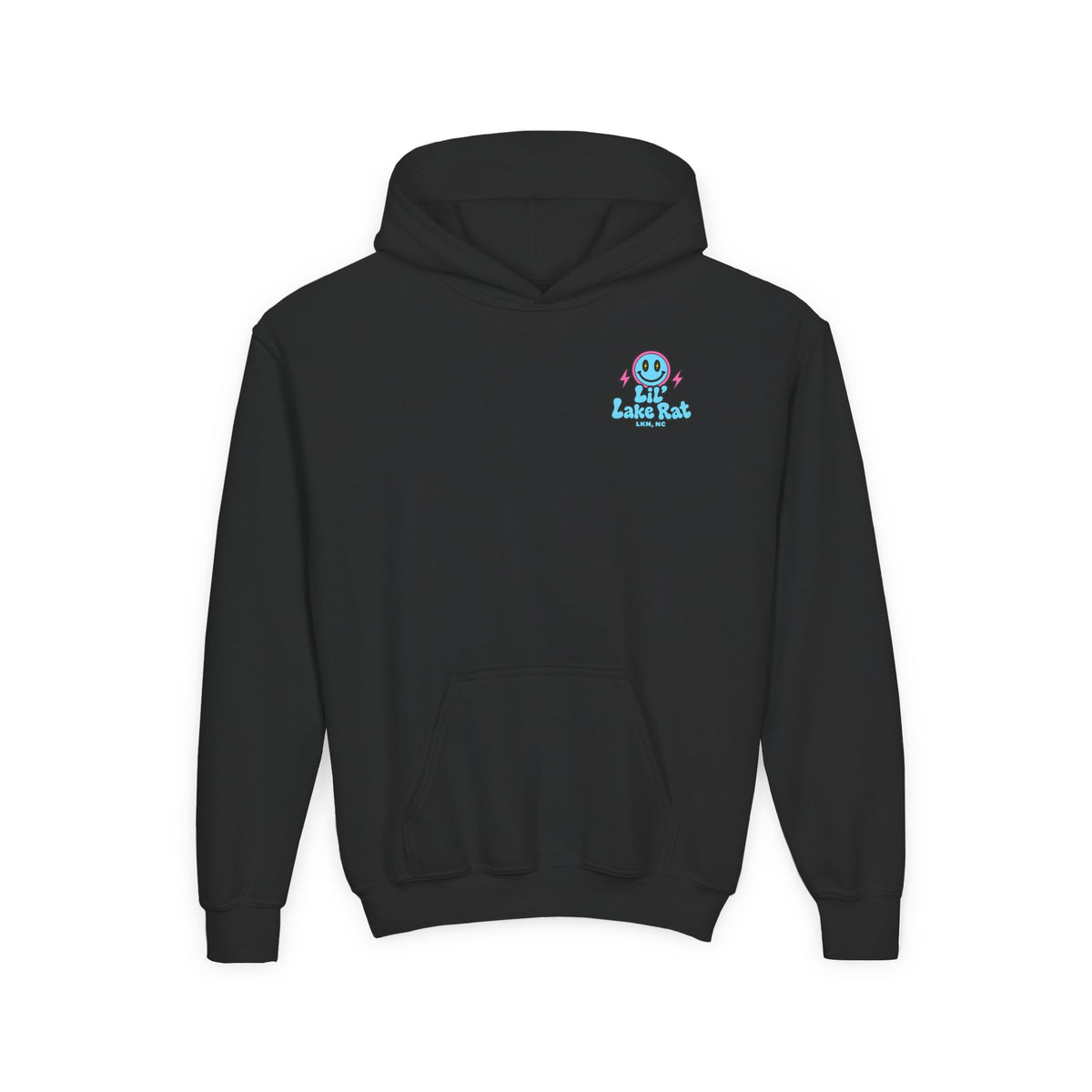 Youth Hoodie — "Fast Is Fun" Lil' Lake Rat Smiley Logo