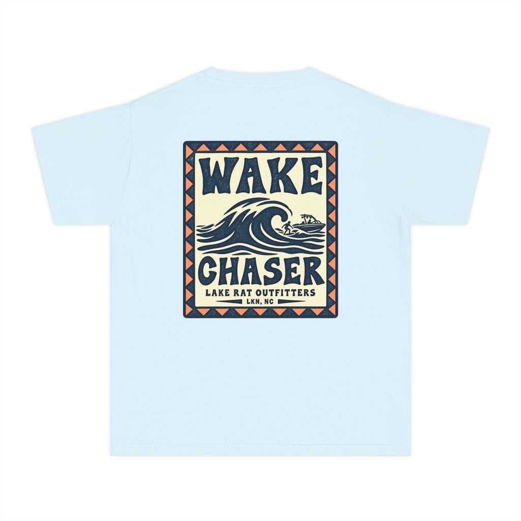 Youth Wake Chaser Tee — Surf Wave Graphic Kids T‑Shirt