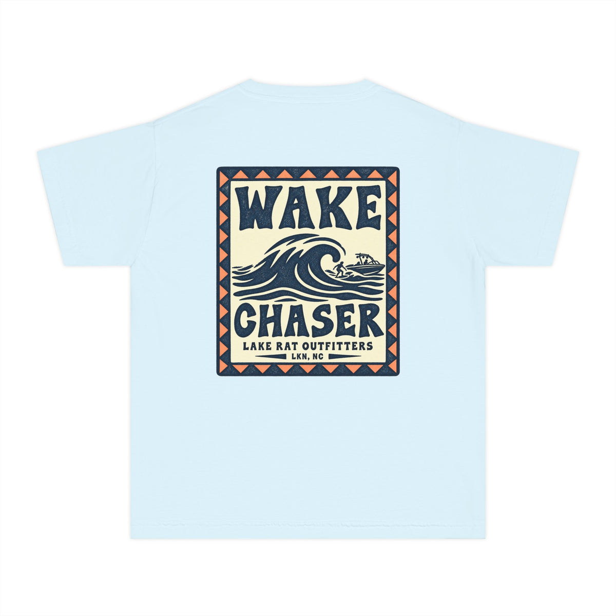 Youth Wake Chaser Tee — Surf Wave Graphic Kids T‑Shirt