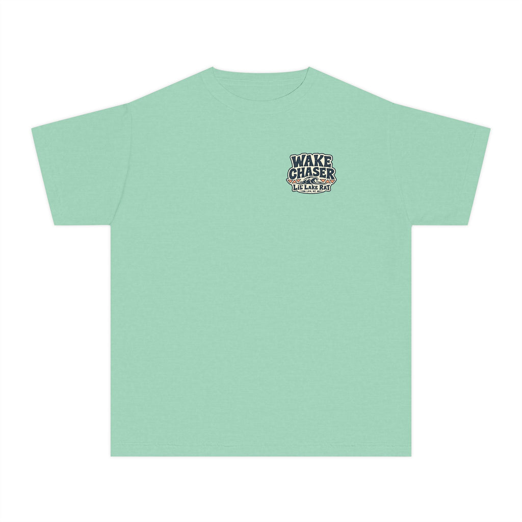 Youth Wake Chaser Tee — Surf Wave Graphic Kids T‑Shirt