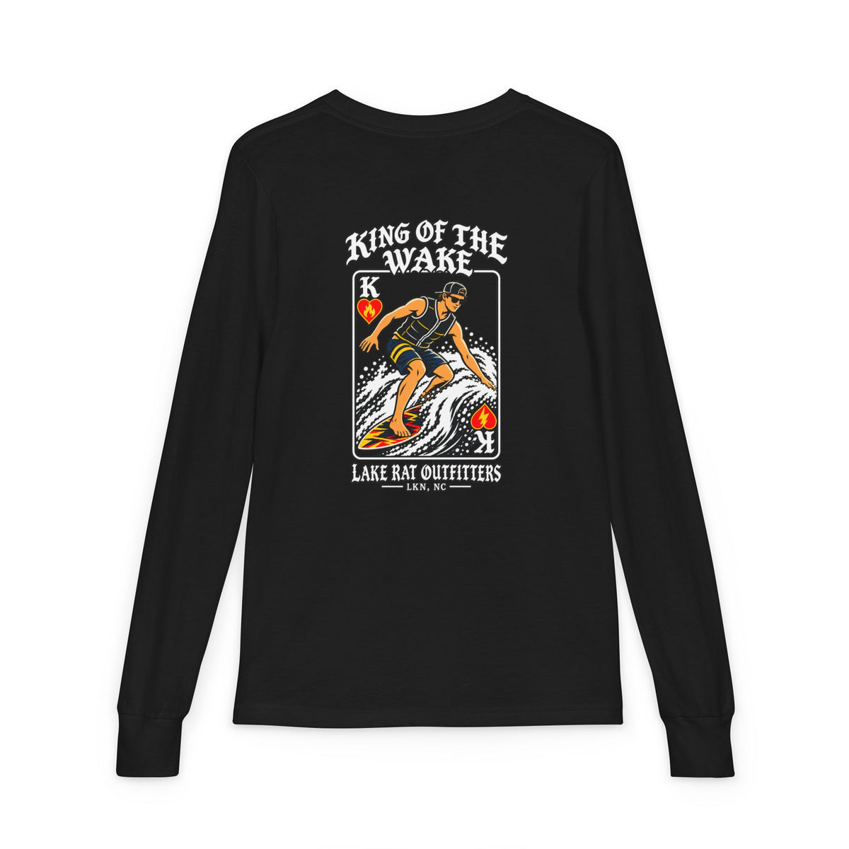 King of the Wake Youth Long Sleeve Tee — Lake Rat Outfitters Wakeboard Shirt