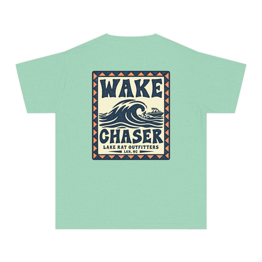 Youth Wake Chaser Tee — Surf Wave Graphic Kids T‑Shirt