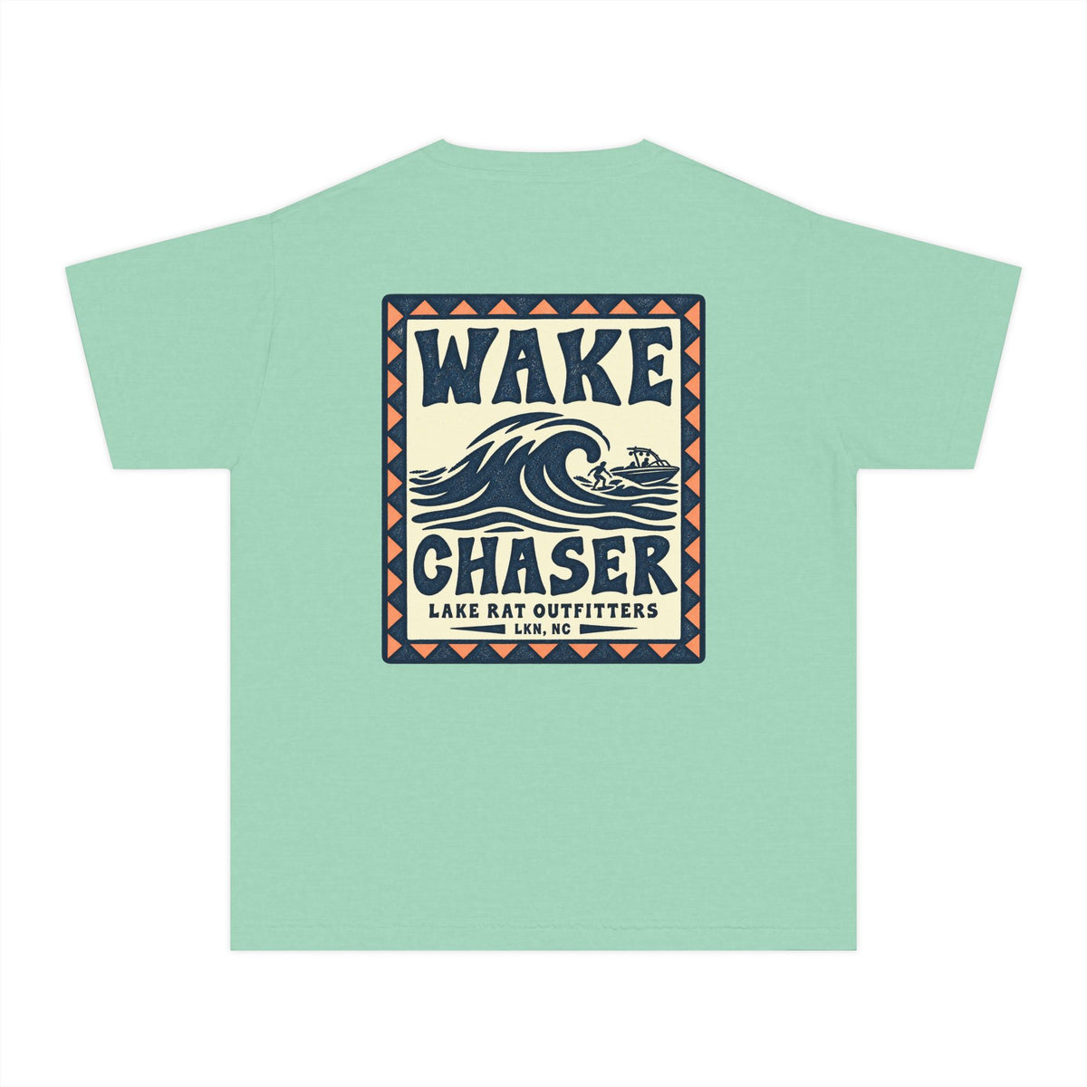 Youth Wake Chaser Tee — Surf Wave Graphic Kids T‑Shirt