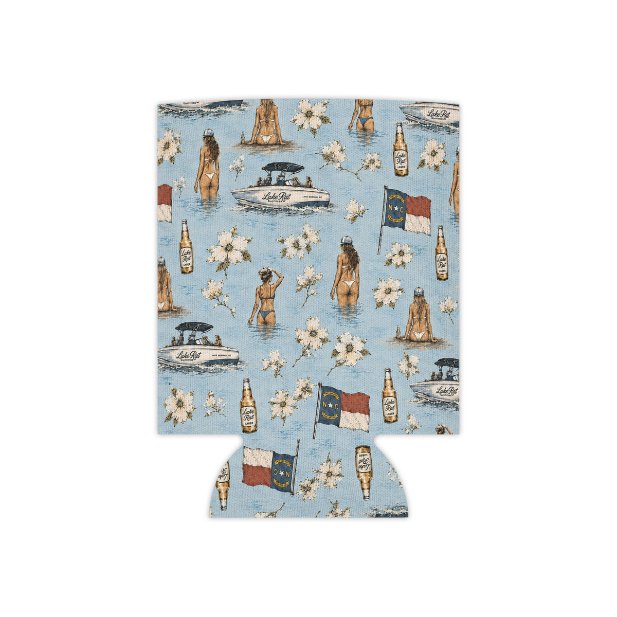 Can Cooler — Lake Rat Outfitters Coastal Pattern
