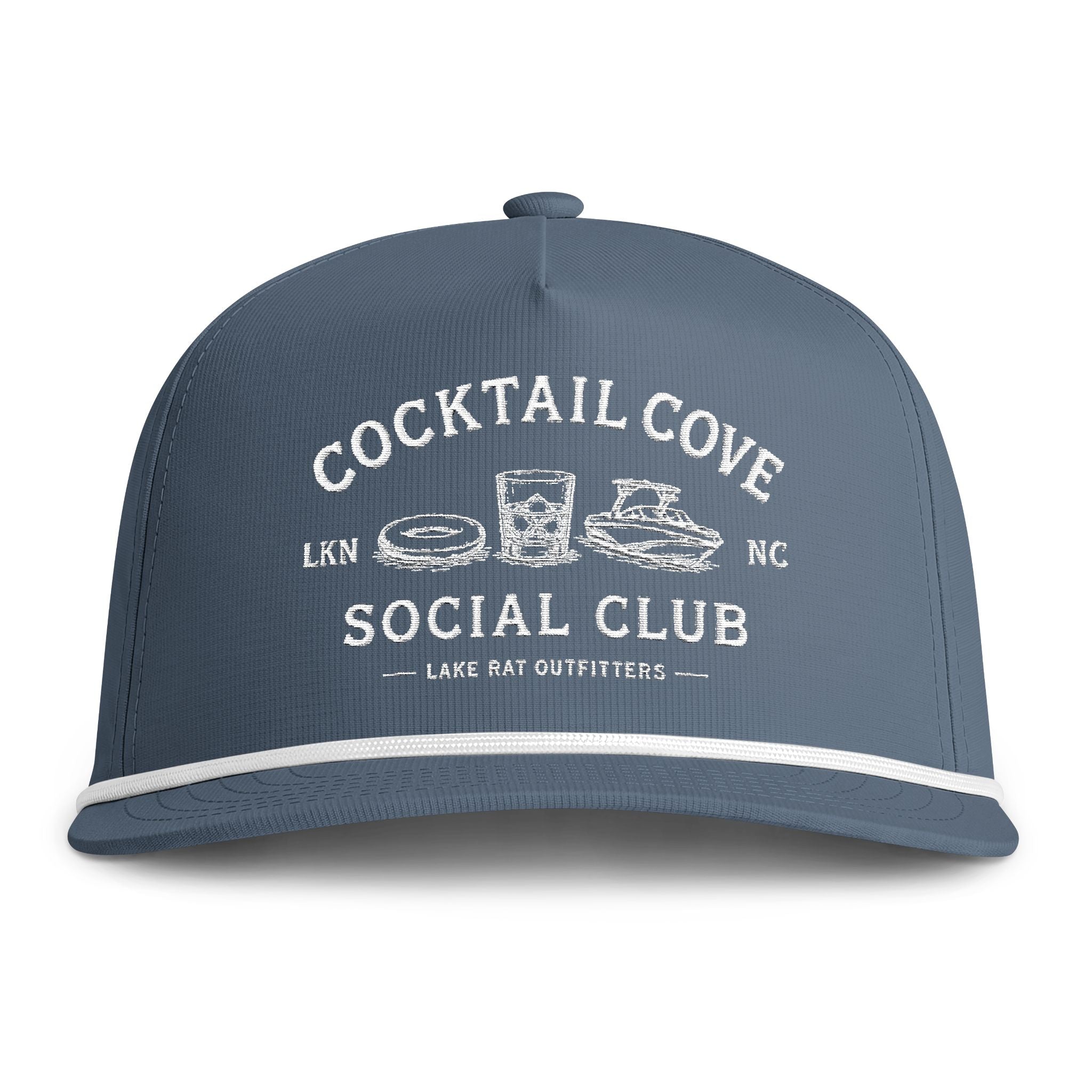 Cocktail Cove Social Club Whiskey Glass - Rope Hat