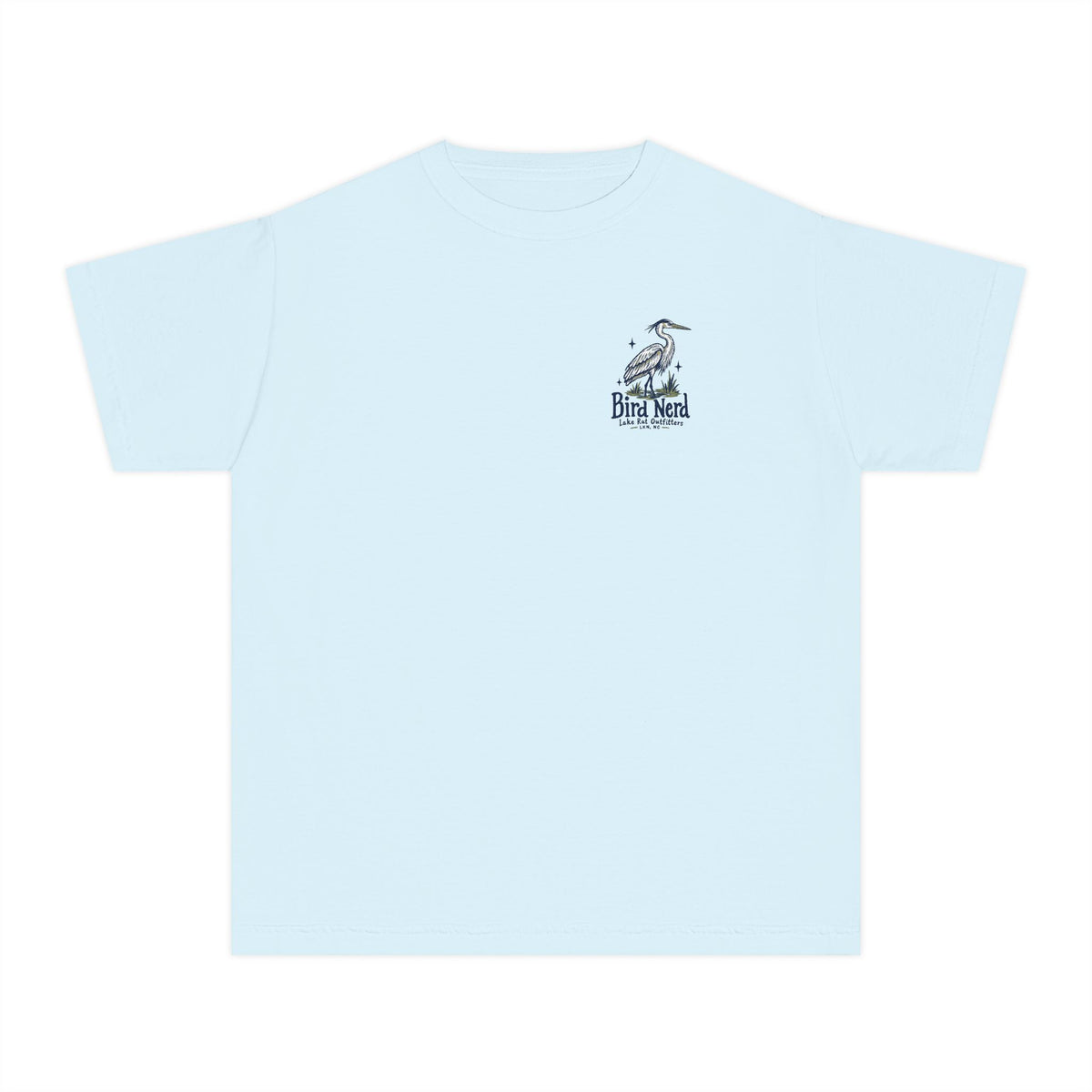 Youth Tee — "Zero Egrets" Heron Graphic