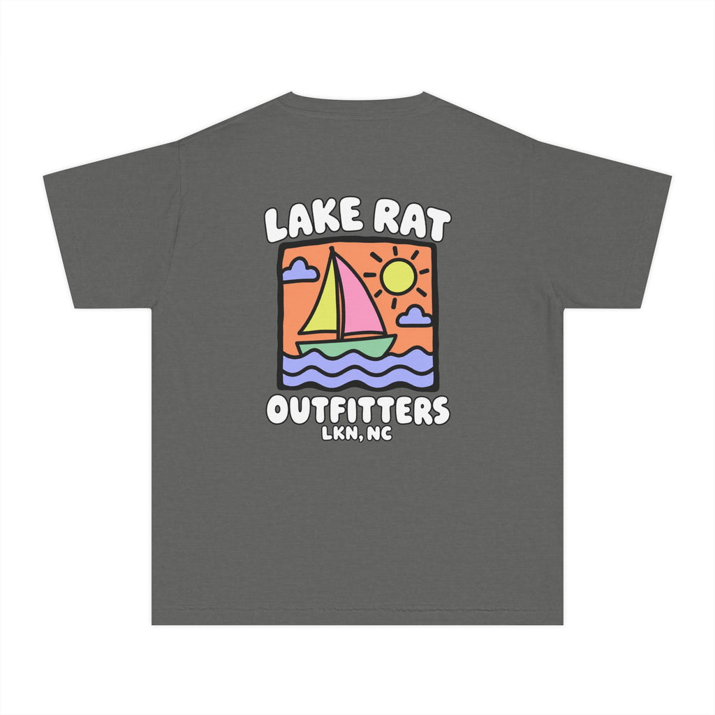 Lake Rat Outfitters Youth Tee — Colorful Sailboat Summer Shirt