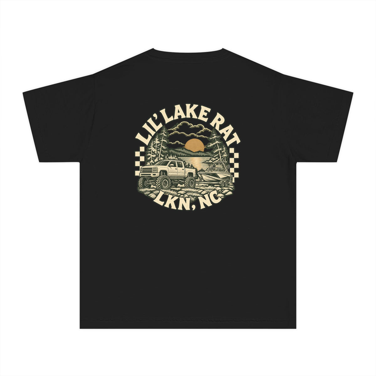 Youth Tee - "Lil' Lake Rat LKN, NC" Retro Lakeside Truck Graphic