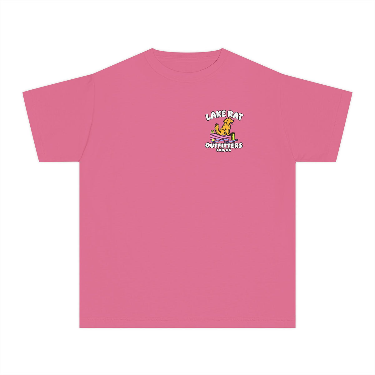 Lake Rat Outfitters Youth Tee — Retro Lake Dog Graphic