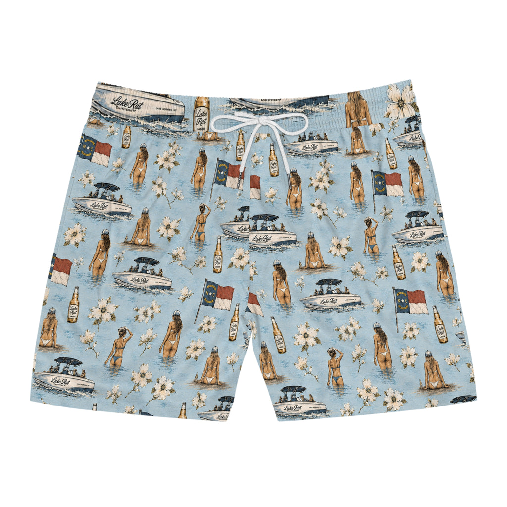 Boats and Dogwoods Swim Trunks