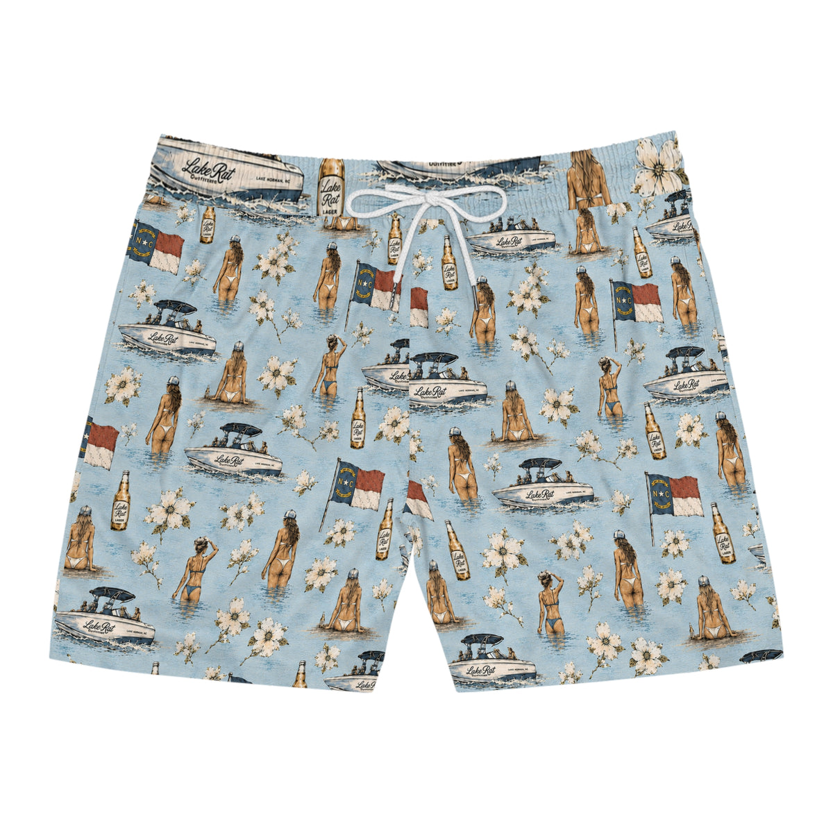 Boats and Dogwoods Swim Trunks