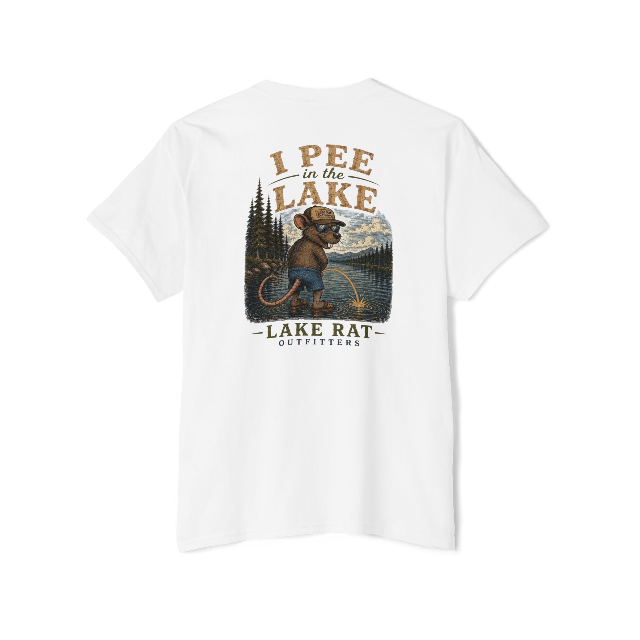 Lake Rat Pocket Tee — "I Pee in the Lake" Funny Shirt