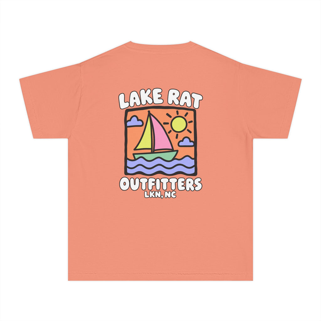 Lake Rat Outfitters Youth Tee — Colorful Sailboat Summer Shirt