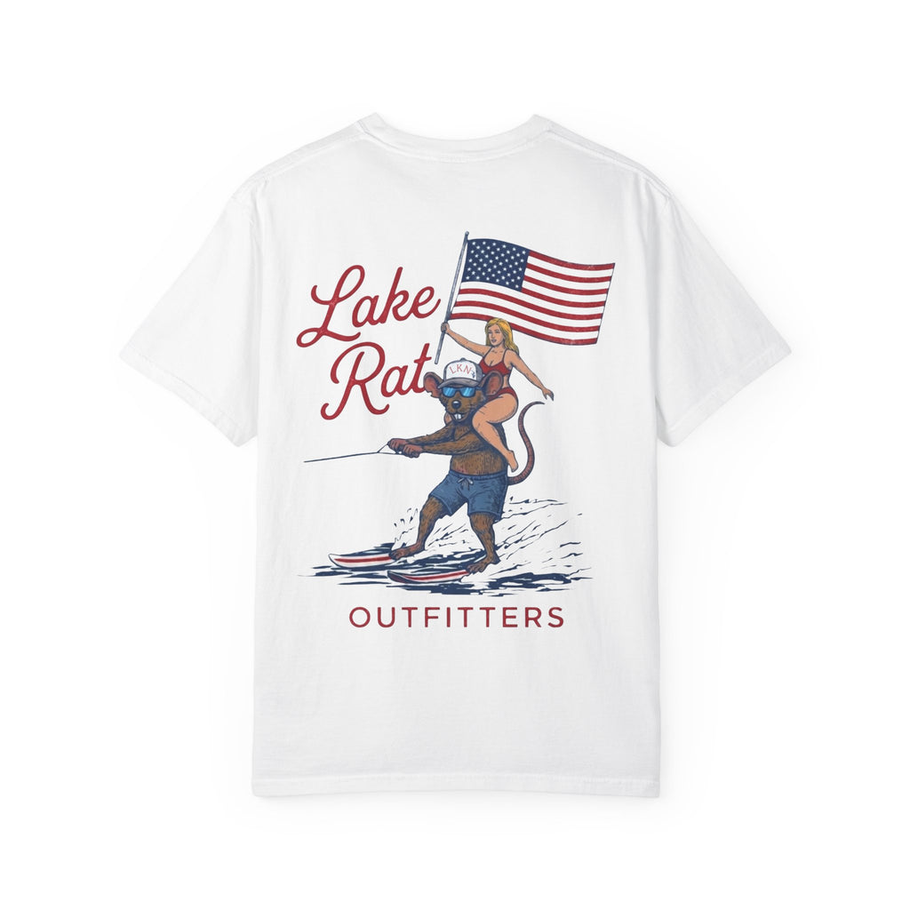 Lake Rat Outfitters T-Shirt — Patriotic Waterski Graphic Tee