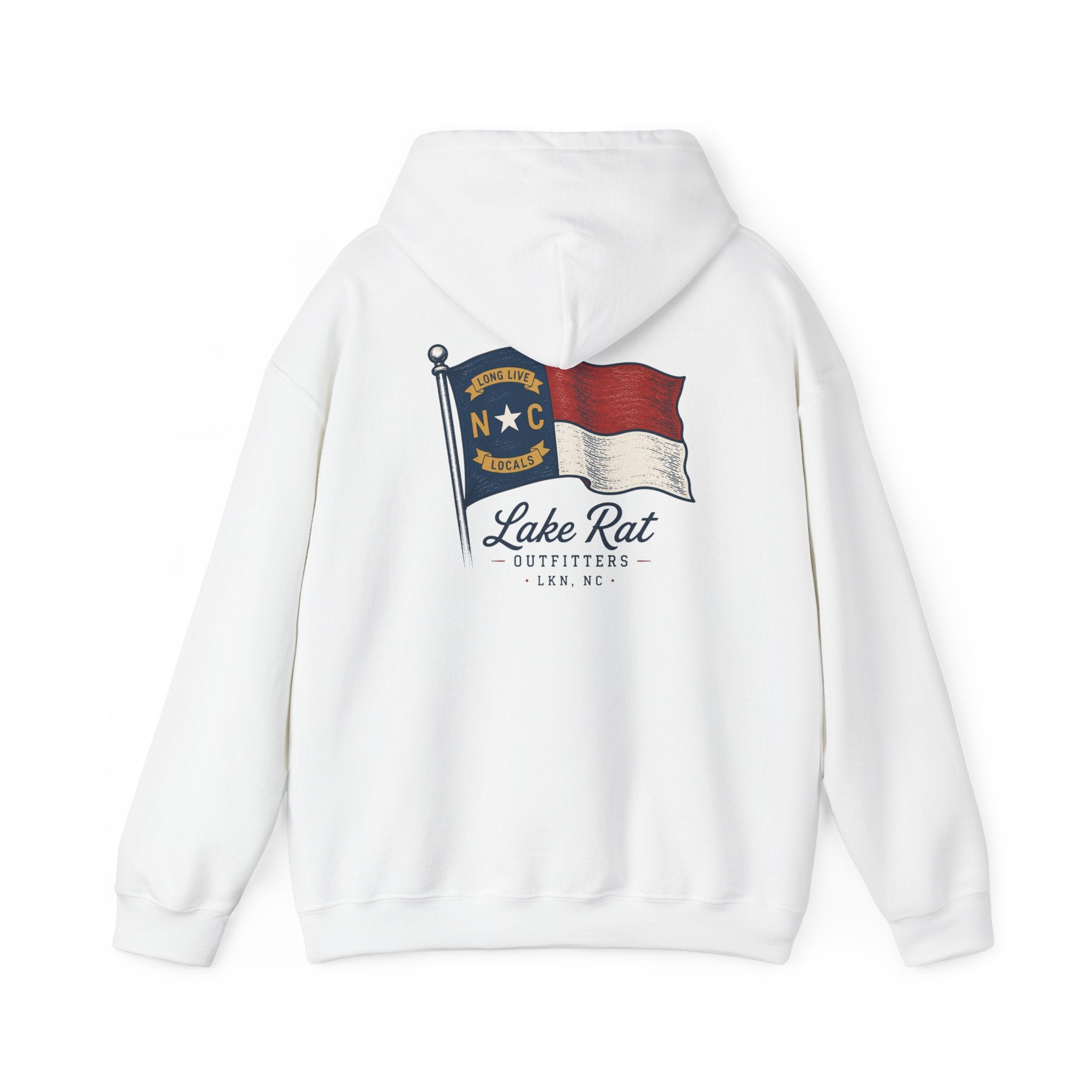 North Carolina Flag Hoodie — Lake Rat Outfitters Pullover