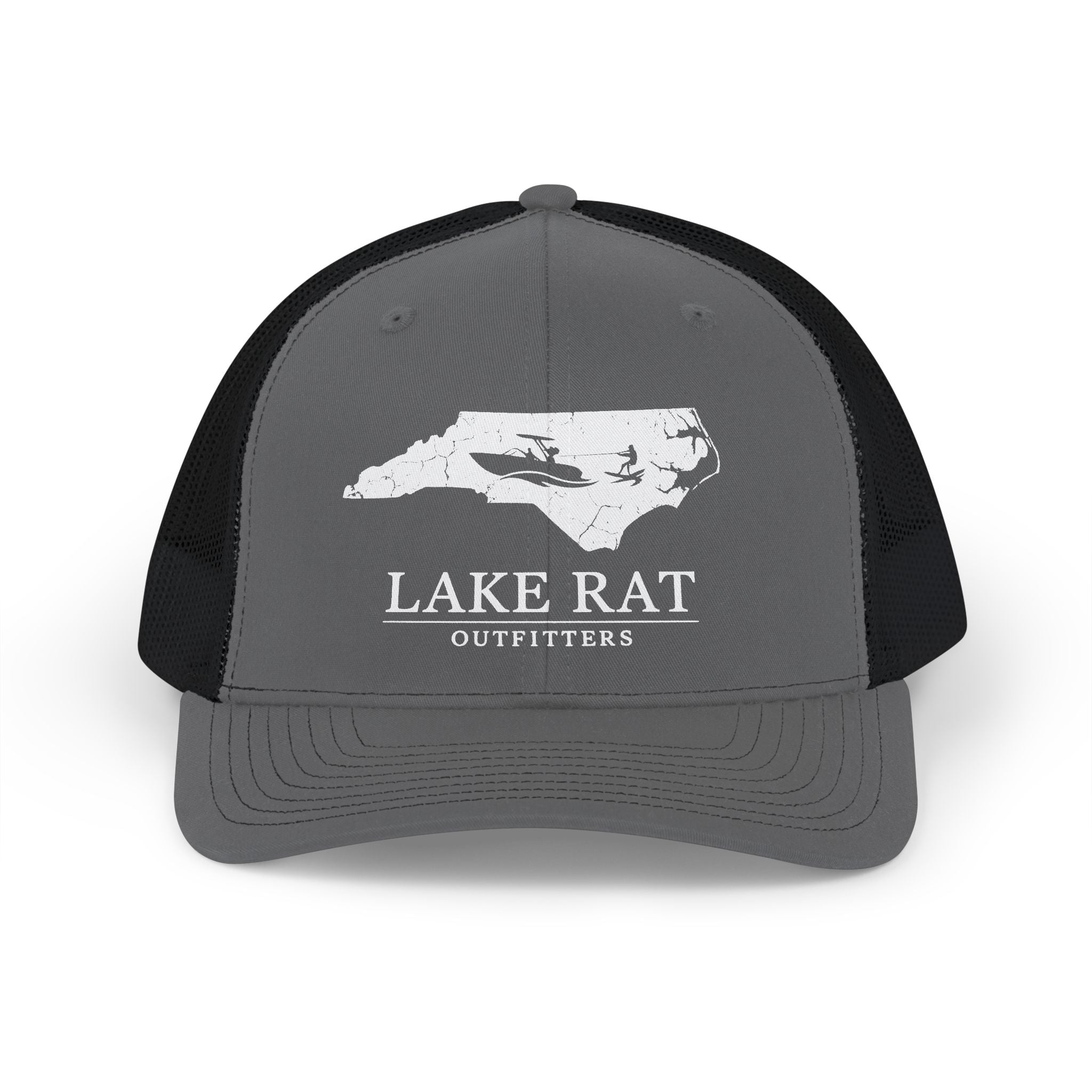 Lake Rat NC Wake Boat Snapback Trucker Cap — NC Silhouette Hat