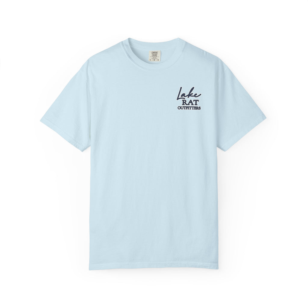 North Carolina Lake Life Wakeboard T-Shirt — Red White & Blue Wake Surf Design