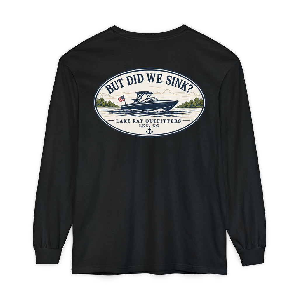 OVAL But Did We Sink? Boat Graphic Long Sleeve Tee