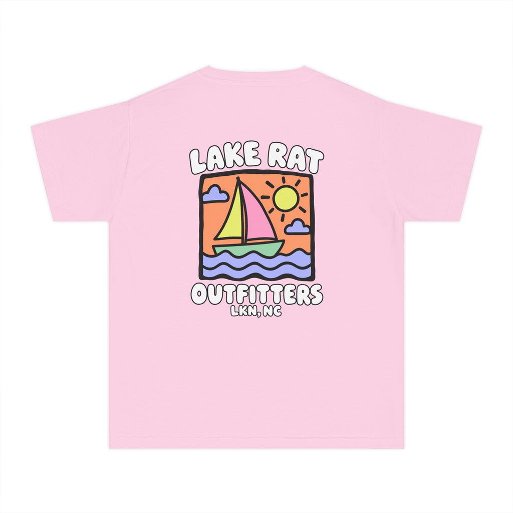 Lake Rat Outfitters Youth Tee — Colorful Sailboat Summer Shirt
