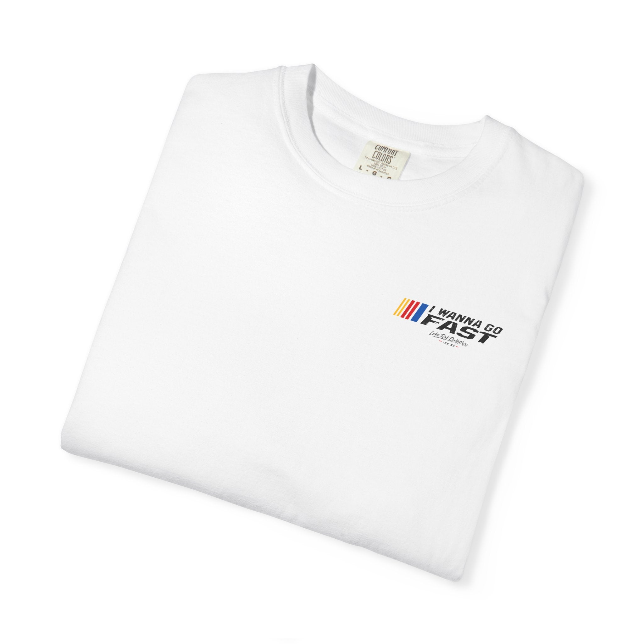 I Wanna Go Fast Boat T-Shirt — Retro American Flag Speedboat Tee