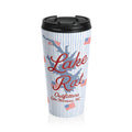 Lake Rat Outfitters Stainless Steel Travel Mug — Lake Norman, NC Americana Flag Design