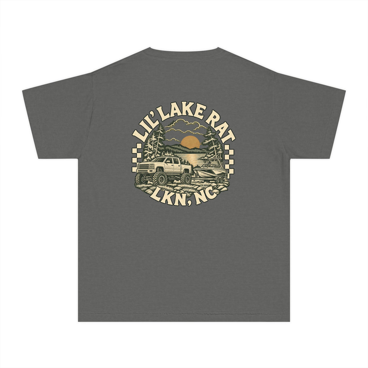 Youth Tee - "Lil' Lake Rat LKN, NC" Retro Lakeside Truck Graphic