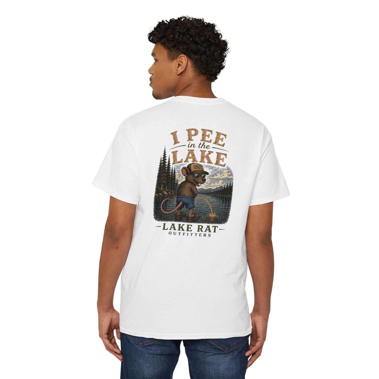 Lake Rat Pocket Tee — "I Pee in the Lake" Funny Shirt