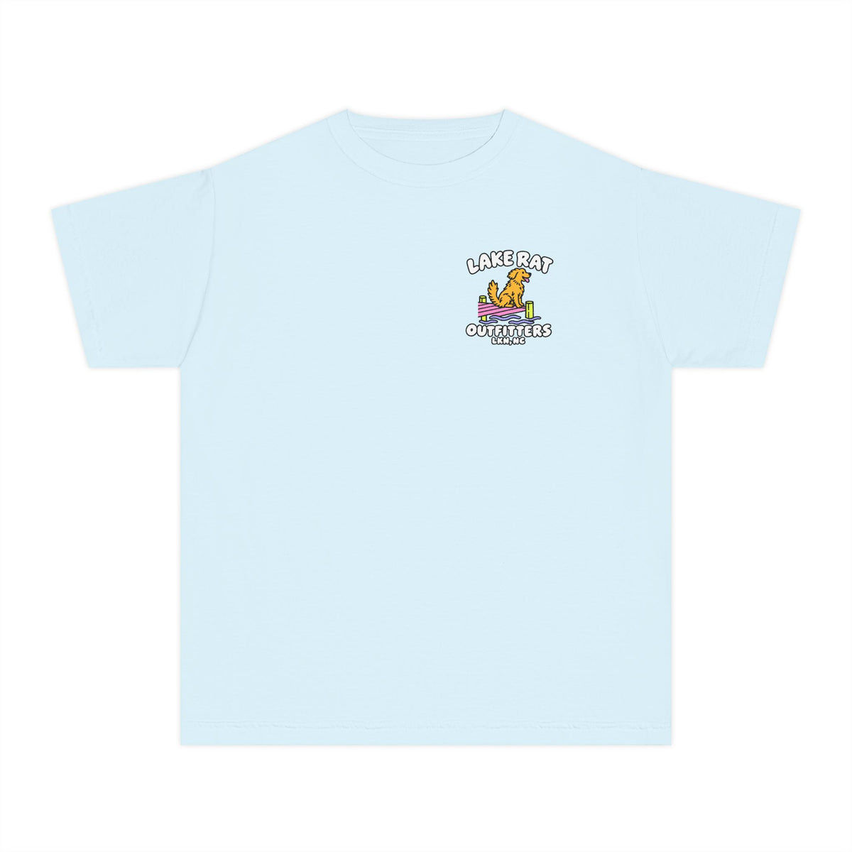 Lake Rat Outfitters Youth Tee — Retro Lake Dog Graphic