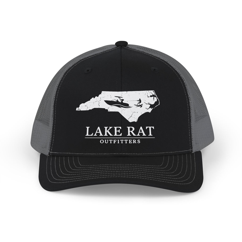 Lake Rat NC Wake Boat Snapback Trucker Cap — NC Silhouette Hat
