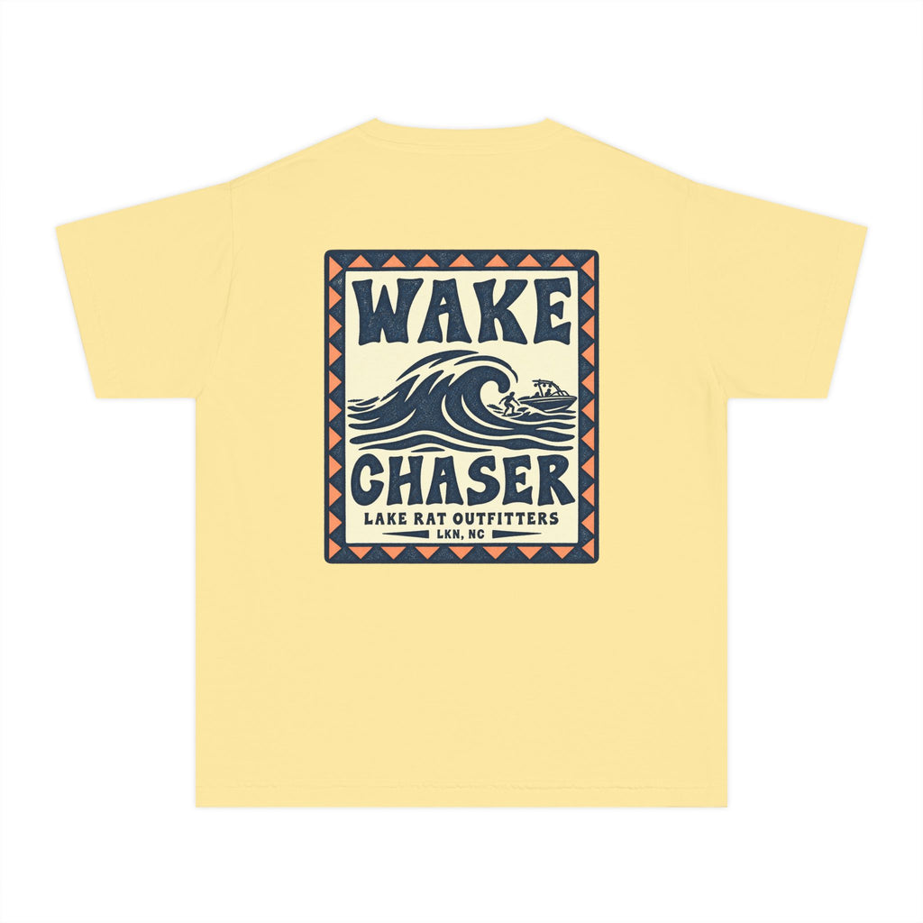 Youth Wake Chaser Tee — Surf Wave Graphic Kids T‑Shirt