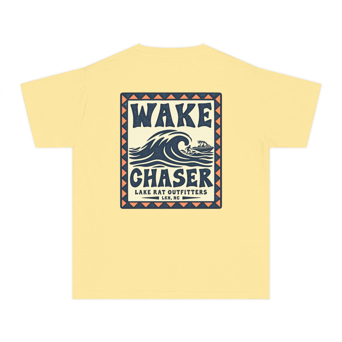 Youth Wake Chaser Tee — Surf Wave Graphic Kids T‑Shirt