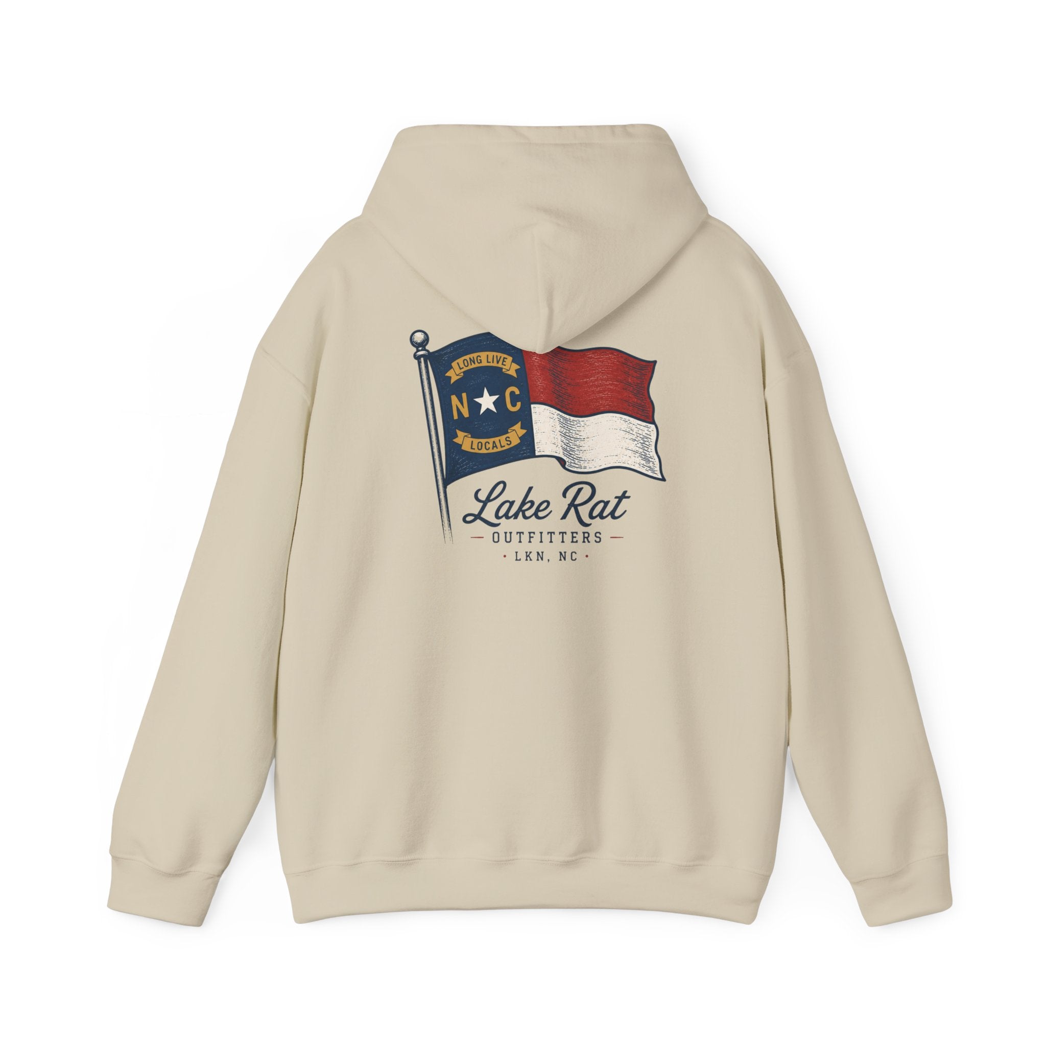 North Carolina Flag Hoodie — Lake Rat Outfitters Pullover
