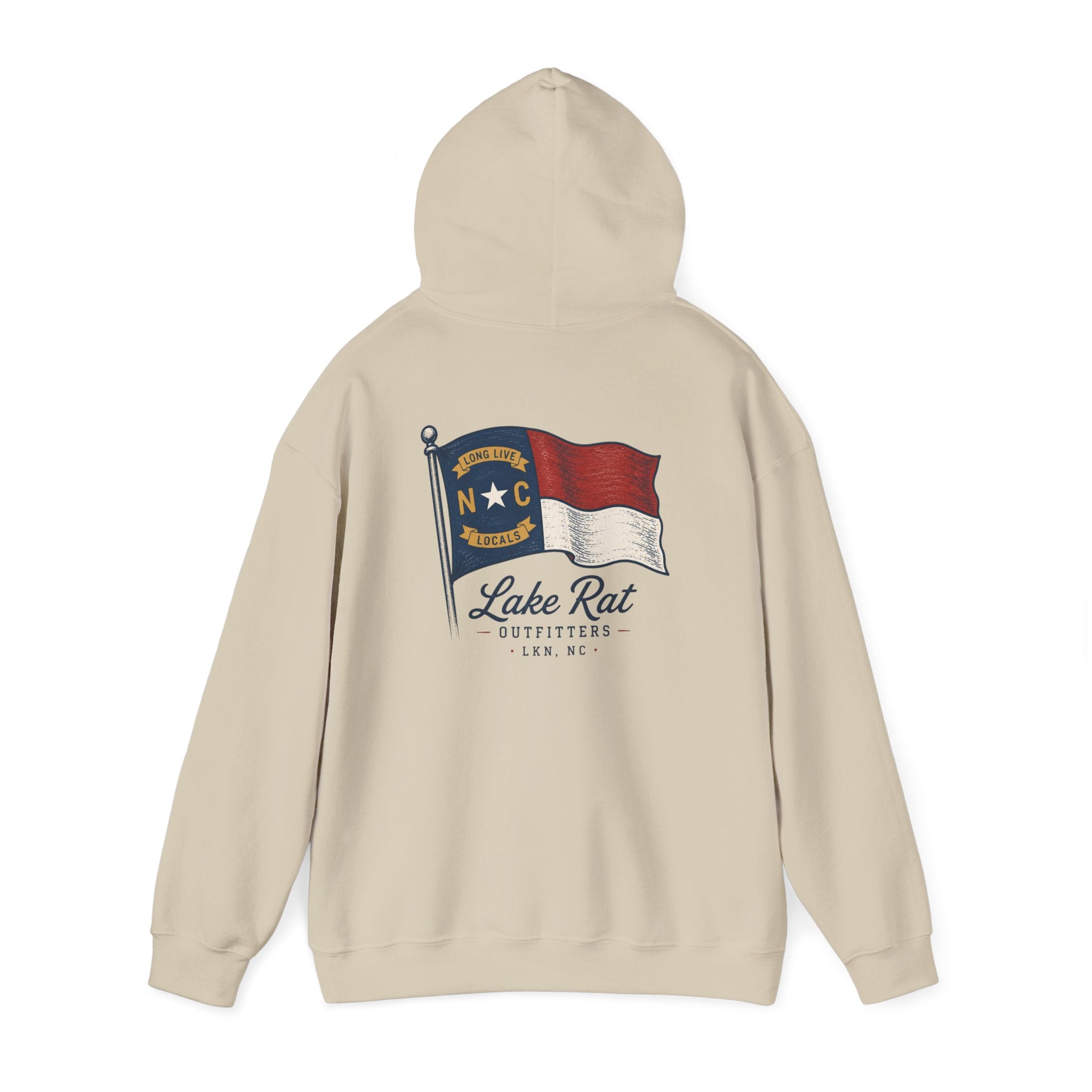 North Carolina Flag Hoodie — Lake Rat Outfitters Pullover