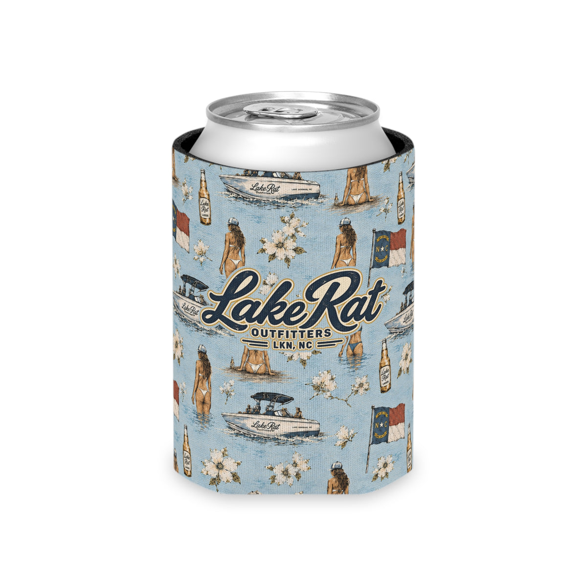 Can Cooler — Lake Rat Outfitters Coastal Pattern