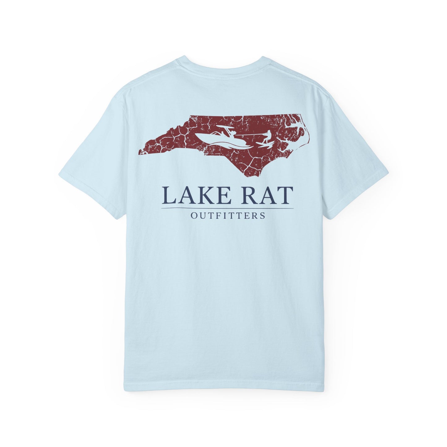 North Carolina Lake Life Wakeboard T-Shirt — Red White & Blue Wake Surf Design