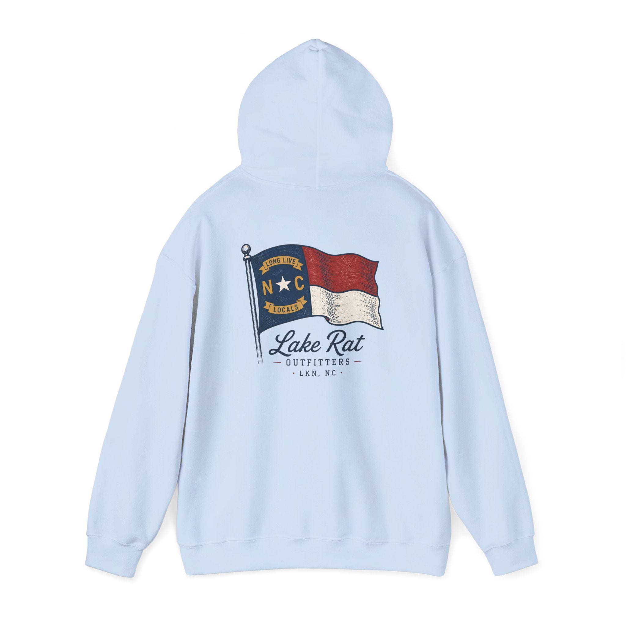 North Carolina Flag Hoodie — Lake Rat Outfitters Pullover