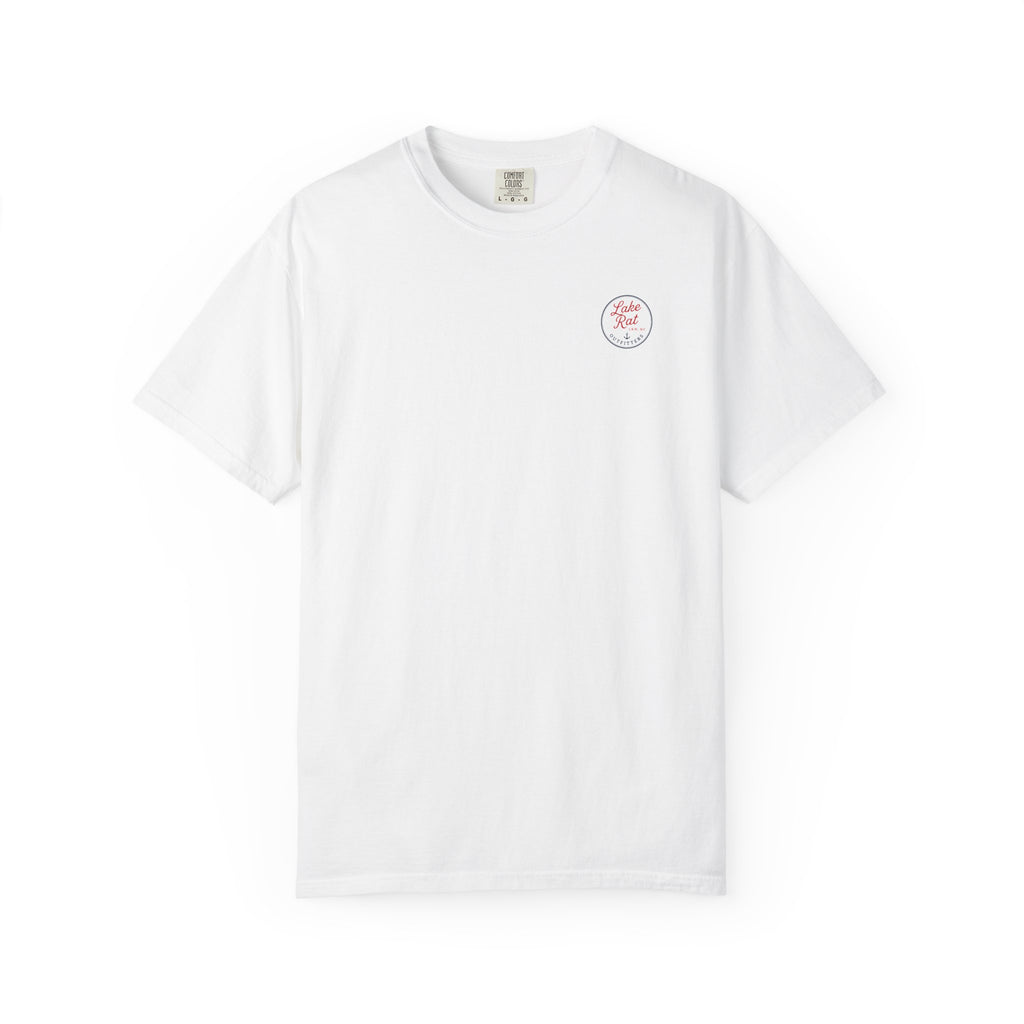 But Did We Sink? Boat T‑Shirt — Lake Rat Outfitters Crew Tee